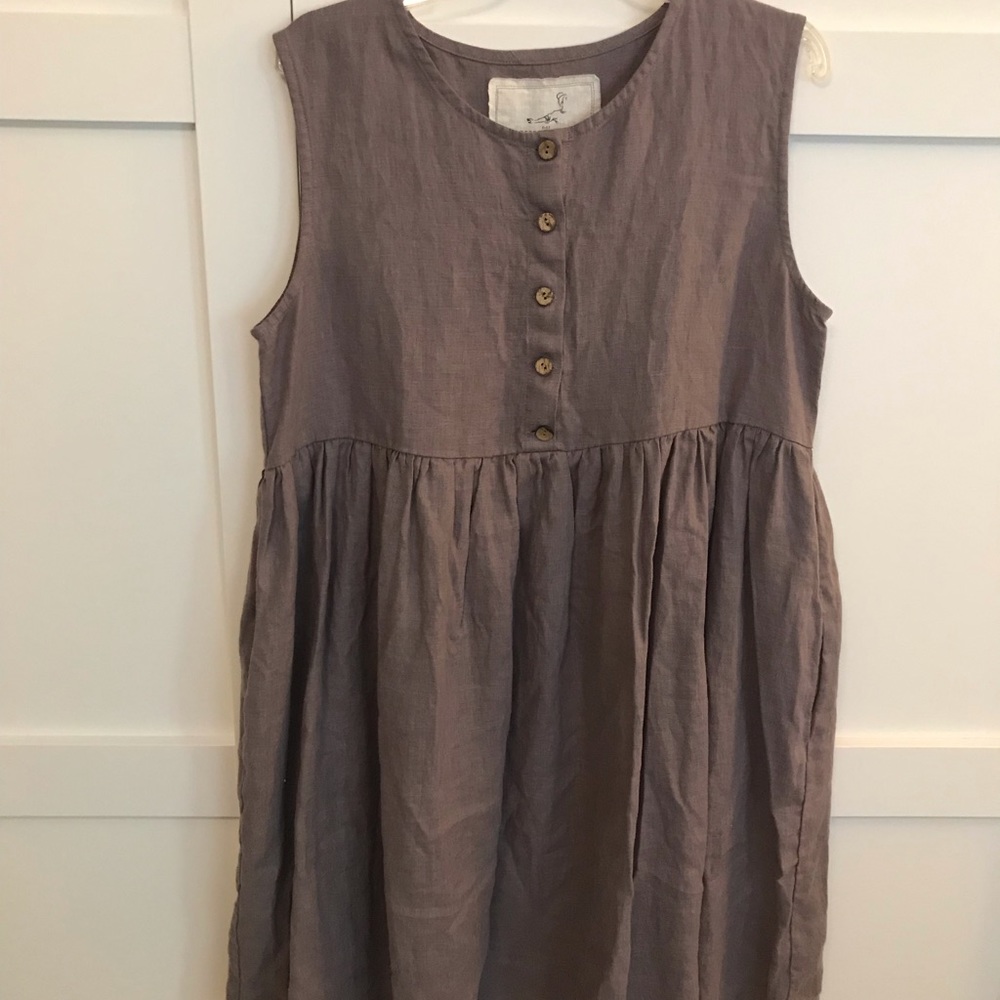 Linen maternity dress by not perfect linen size ml